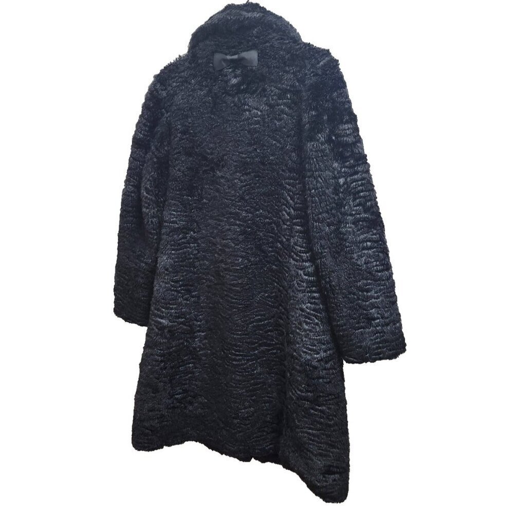 Kate Spade New York Faux Fur Coat Women’s M Elegant Textured Plush Winter Jacket - Picture 7 of 14